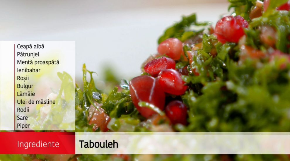 Reteta de: tabouleh, baba ganoush, hommos tahini, kafta