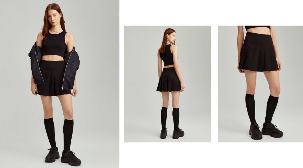 (P) Ce articole vestimentare și accesorii merg cel mai bine cu o fustă plisată pentru un look complet? (P) Ce articole vestimentare și accesorii merg cel mai bine cu o fustă plisată pentru un look complet?