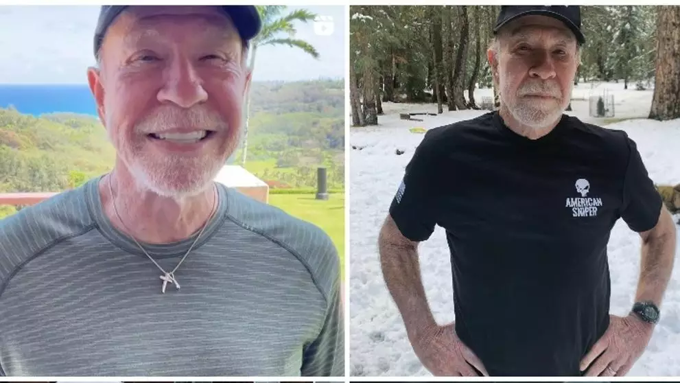 Chuck Norris NU îmbătrânește: "La 84 de ani mă simt ca la 48!" Val de glume de ziua lui VIDEO Sursă: https://www.protv.ro/articol/98369-chuck-norris-nu-imbatraneste-la-84-de-ani-ma-simt-ca-la-48-val-de-glume-de-ziua-lui-video