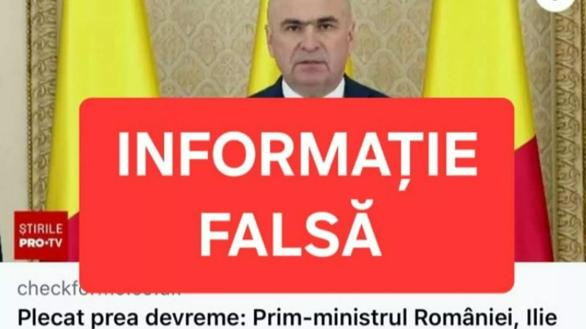 MAI atrage atenția asupra informației false care circulă &icirc;n mediul online privind &bdquo;decesul&rdquo; lui Ilie Bolojan