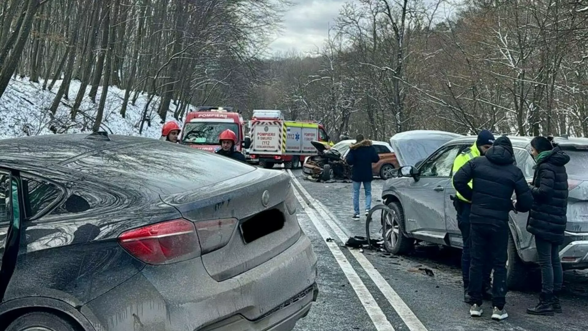 Accident grav pe DN1, &icirc;n județul Sibiu. Cinci persoane rănite au fost transportate la spital. Cum s-a produs. FOTO