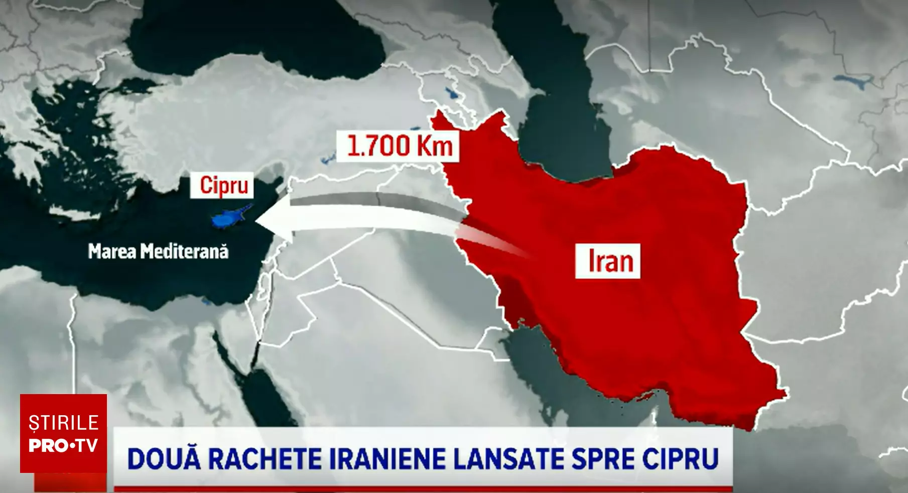Două rachete iraniene lansate spre Cipru: Londra în alertă, experții exclud un risc direct pentru România