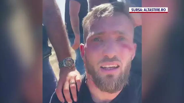 Momentul capturării șoferul moldovean, după două zile şi jumătate în care fugit sute de kilometri, chiar și cu roțile tăiate