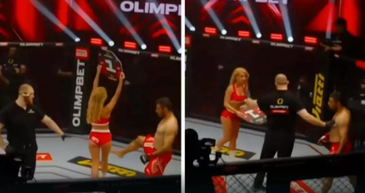 Luptător MMA, suspendat pe viață și bătut de fani, după ce a atacat o fată de ring | VIDEO