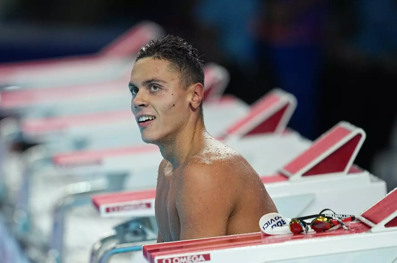 FOTO | Mândria României! Cum a apărut David Popovici pe podiumul de premiere după cursa de AUR