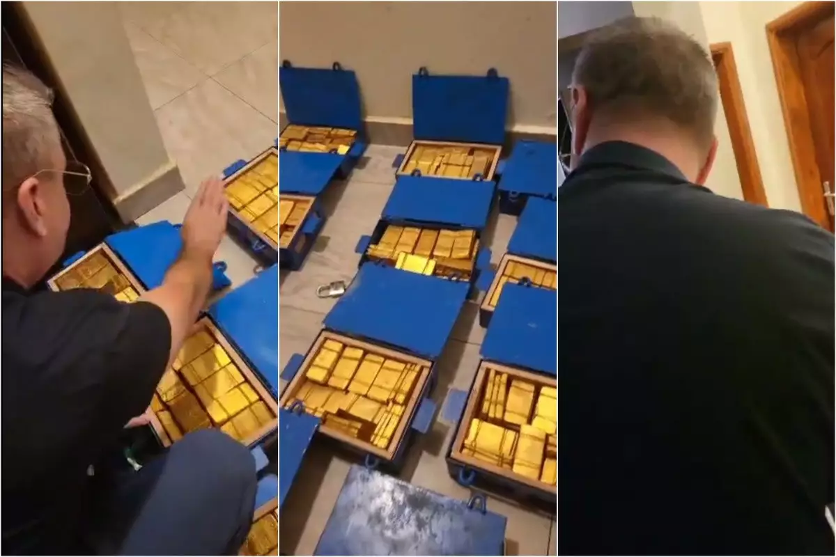 VIDEO Imagini rare cu un patron de club din Superligă: ”2.300 de kg de aur!”