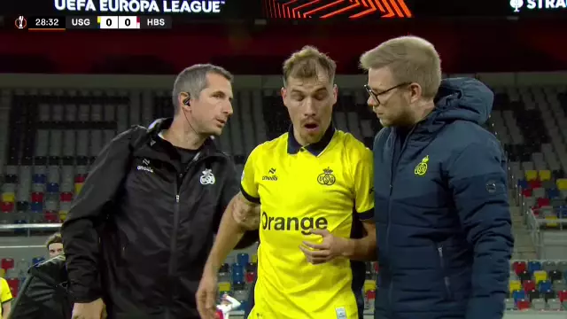 Momente de panică: Darius Olaru, făcut KO în Europa League și OUT după 29 de minute: "E roșu toată ziua"