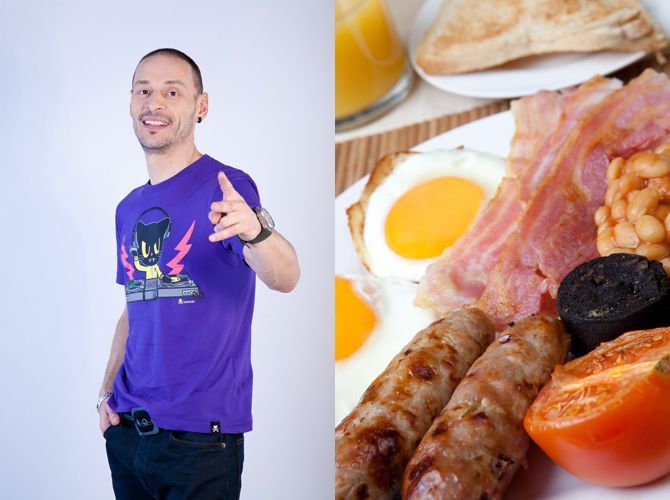 
	Mic dejun de vedeta: DJ-ul ProFM George Vintila se rasfata cu un mic dejun englezesc
