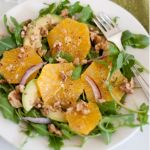 Salata de rucola, avocado si portocale