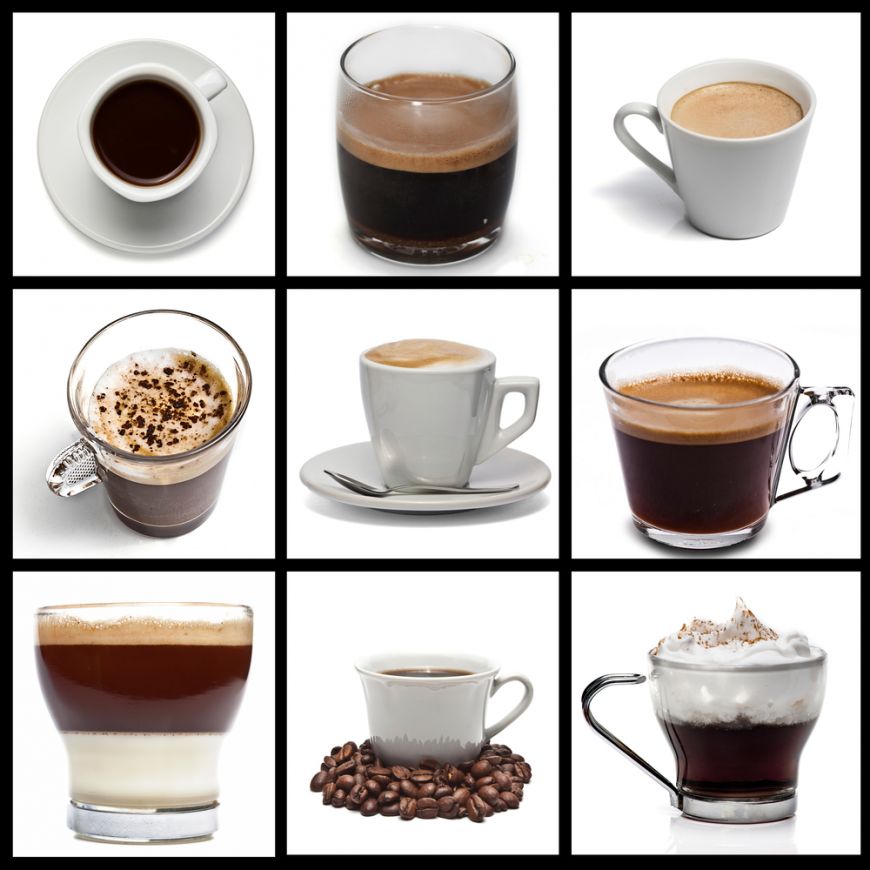 
	Cafeaua perfecta in 38 de variante. Proportia ideala intre lapte, cafea si alte ingrediente
