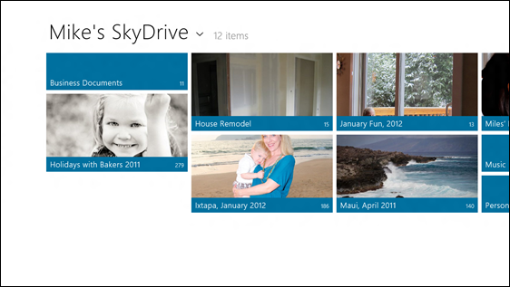 SkyDrive Windows 8