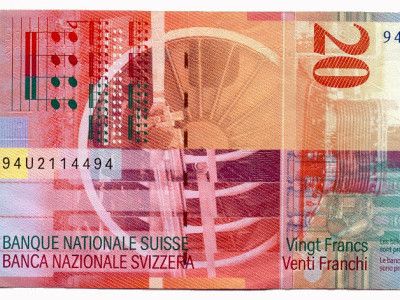 Francul elvetian a atins astazi un nivel record fata de dolar