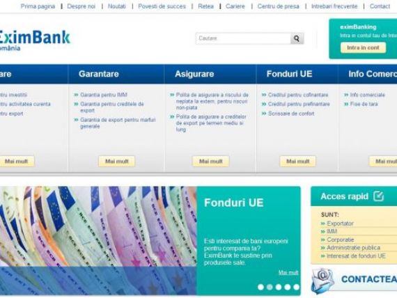 (P) EximBank: Sustinem companiile care deruleaza proiecte cu bani europeni