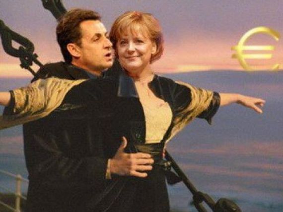 Merkel si Sarkozy pe Titanicul elen. Filozofia lui Papandreou despre Grecia, exprimata in Photoshop