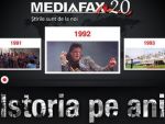 De 20 de ani, Mediafax scrie istoria. Stire cu stire