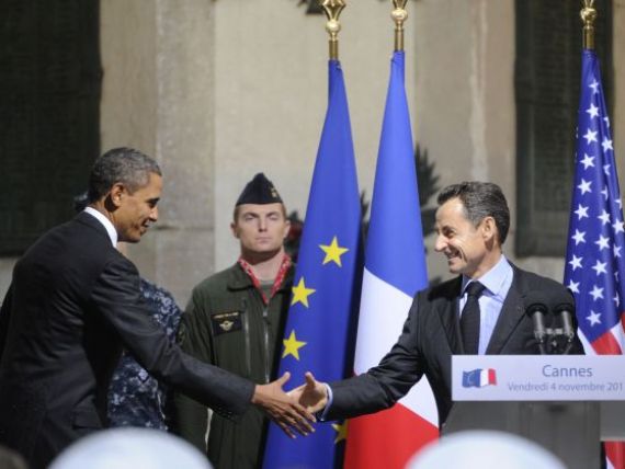 Obama i-a multumit lui Sarkozy pentru prietenia sa in decursul unei perioade dificile