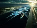 Cel mai futurist aeroport al lumii, o constructie extraterestra pe apa. FOTO