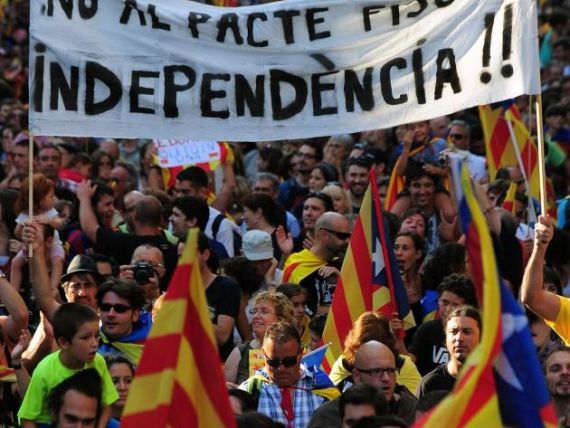 Criza alimenteaza separatismul in Europa. Ruperea Cataloniei de Spania ar lasa Madridul fara 20% din economie