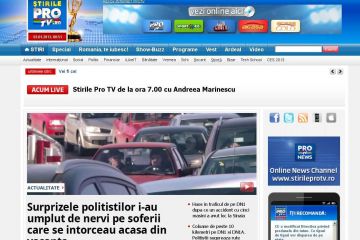 Internet ProTV a terminat anul ca lider incontestabil. www.stirileprotv.ro, trafic de 334.000 de unici/zi