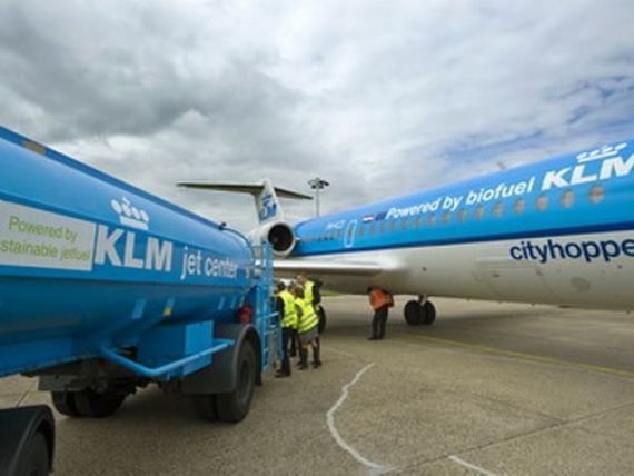 KLM a introdus pe cursele transatlantice avioane alimentate cu ulei de gatit