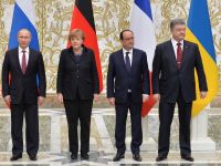 Hollande, Porosenko, Putin si Merkel au constatat progrese in implementarea Acordului de la Minsk