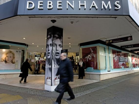 Debenhams a pierdut 3,8 milioane de lire pe hartie, in urma inchiderii magazinelor din Romania