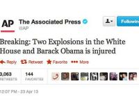 Doua explozii in Casa Alba; presedintele Obama este ranit . Hackerii au spart contul Twitter al agentiei AP