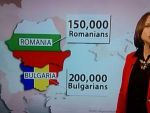 BBC prezinta harta Romaniei in culorile steagului bulgar, in timpul unei dezbateri despre imigratie