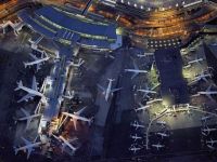 
	Cum se vede de sus unul dintre cele mai mari aeroporturi ale lumii. GALERIE FOTO
