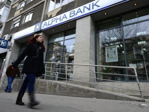 Pierderile inainte de taxe ale Alpha Bank in Romania s-au dublat in primul trimestru, la 12 mil. euro
