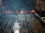 Incendiu puternic la o fabrica de cherestea din Arges