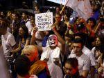 Bulevardul Regina Elisabeta din Bucuresti, blocat din nou de protestul fata de Rosia Montana