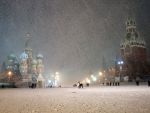 Prima ninsoare, la Moscova