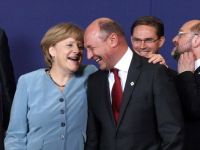 Basescu, intrebat ce tara i-ar placea sa conduca: As vrea sa vina Merkel la Bucuresti si sa ma duc eu la Berlin