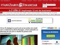 Ziarul Financiar sarbatoreste 15 ani de business pentru Romania