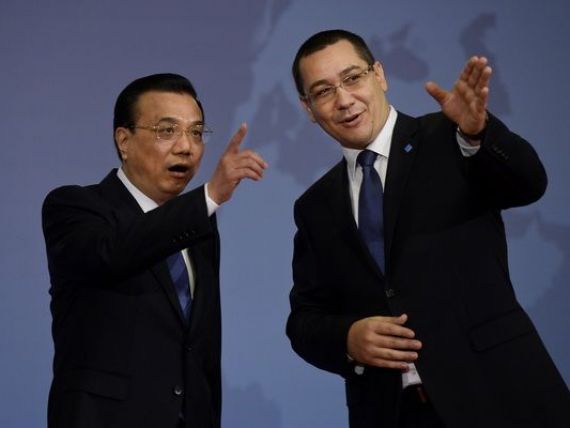 Prim-ministrul chinez: Suntem pregatiti sa valorificam o linie de credit de 10 mld. dolari. Participant la Forum, catre Ponta: Unde sunt firmele romanesti? Vedeti, ei au crescut cu tehnologie, nu cu carne