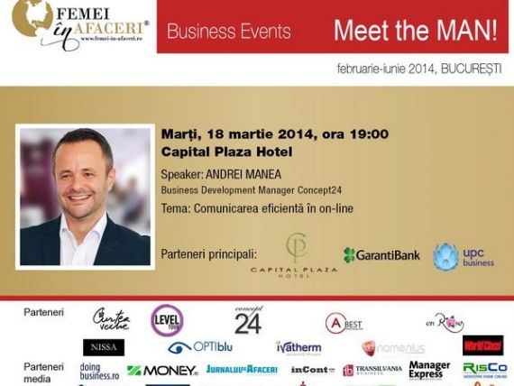 Comunicarea eficienta in online. Andrei Manea, Business Development Manager Concept24, speaker la Meet the MAN!