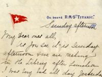 O scrisoare redactata la bordul Titanicului in seara naufragiului, vanduta cu 200.000 de dolari