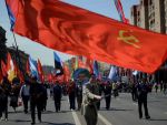 100.000 de oameni au defilat in Piata Rosie, din Moscova, pentru un 1 Mai patriotic