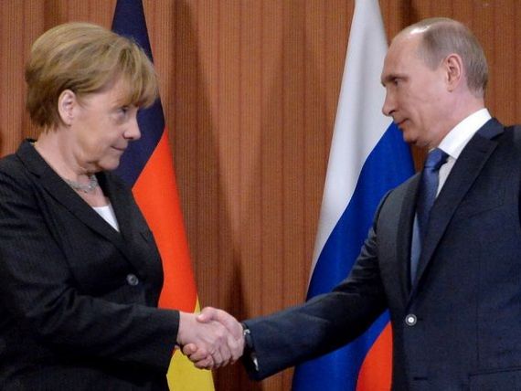 Ipoteza soc in presa de la Londra: Merkel si Putin negociaza in secret un plan de pace in Ucraina. Ce promite Europa Rusiei, in schimbul gazelor