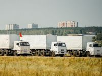Convoiul umanitar rusesc a stationat peste noapte in orasul Voronej. Nu se stie pe unde va intra in Ucraina