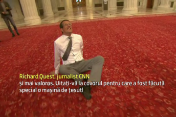 Jurnalistul CNN Richard Quest, fascinat de Palatul Parlamentului: Ador cladirea asta! Ma bucur ca pot sta aici si-l pot numi nebun pe cel care a facut toate astea