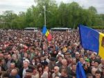 10.000 de oameni au protestat la Chisinau, dupa ce un miliard de dolari a disparut din seifurile unor banci
