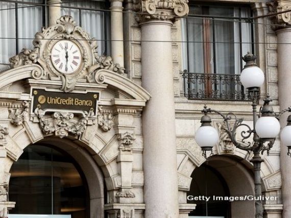 Profitul UniCredit, cea mai mare banca din Italia, a scazut cu 30%, in linie cu asteptarile