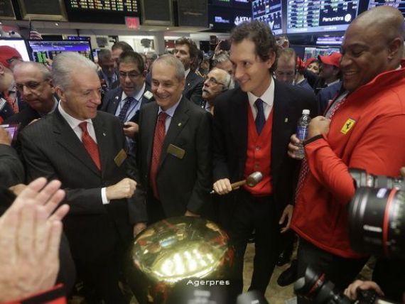 Ferrari a demarat in forta pe Wall Street. Actiunile constructorului italian, crestere de 15% la debutul pe NYSE