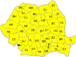 Cod galben de vant puternic, ninsoare si polei, la nivelul intregii tari, vineri si sambata