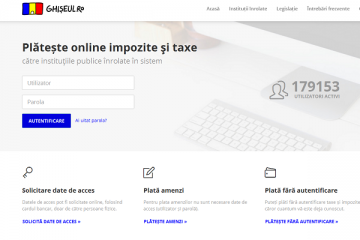 Utilizatorii serviciilor de internet banking vor putea plăti taxele și impozitele online, pe Ghișeul.ro