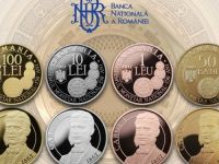 BNR lanseaza 4 monede din aur, argint, tombac cuprat si alama, la 150 de ani de la infiintarea sistemului monetar romanesc