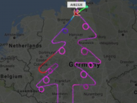 Pilotul unui Airbus A380, cel mai mare din lume, a desenat un brad de Crăciun deasupra Germaniei
