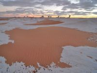 A nins în deșertul Sahara, unul dintre cele mai fierbinți locuri de pe Pământ, pentru al treilea an la rând